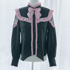 NEW Honey Pepper IX Medium Dreamcatcher Black Pink Jirai Pien Blouse Wishing M